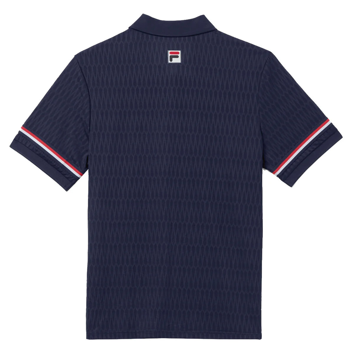 Fila Essentials Heritage Jacquard Mens Tennis Polo Blue