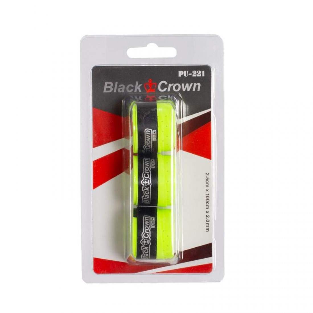 Blister Black Crown Perforated Yellow Fluor 3 Overgrips