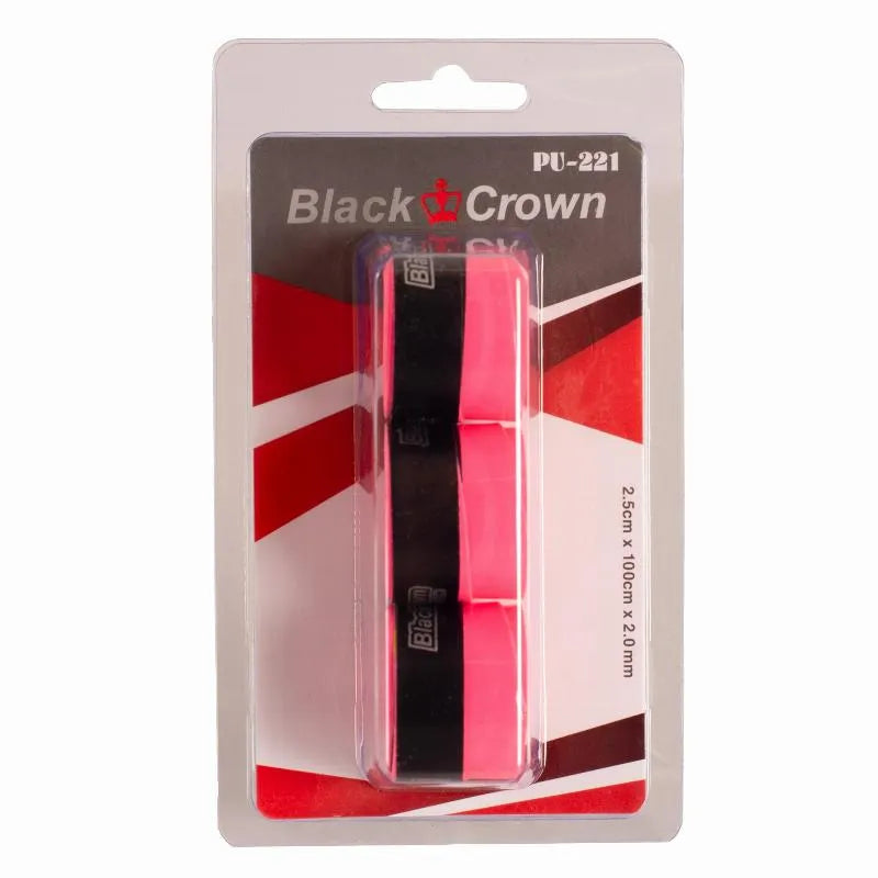 Black Crown Perforated Fluorescent Pink 3 Overgrips