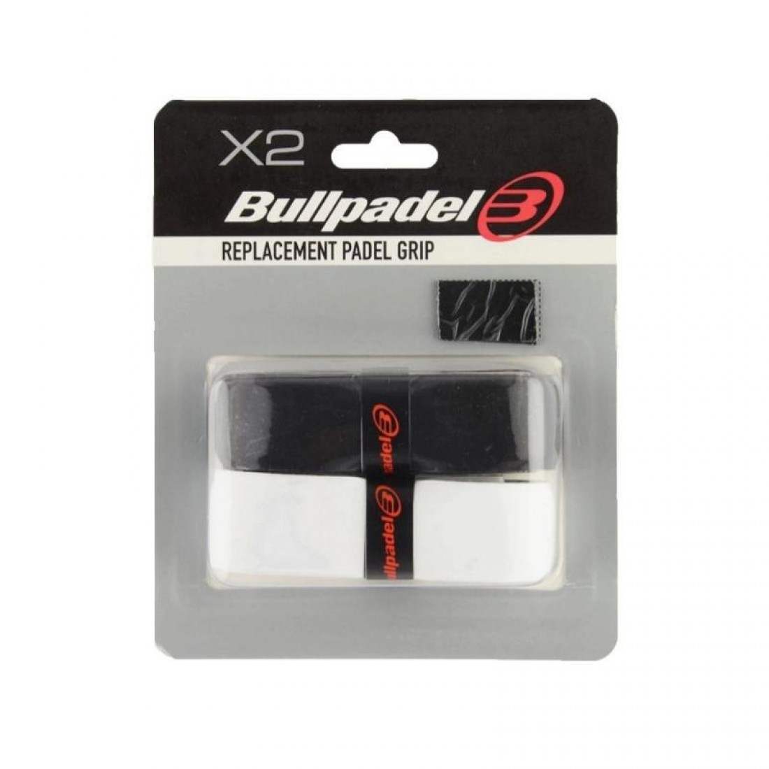 Bullpadel Blister Pack of 2 Replacement Grips GR1210 Black White