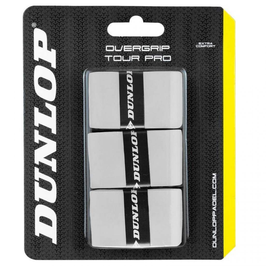 Blister Dunlop 3 Overgrips Tour Pro White