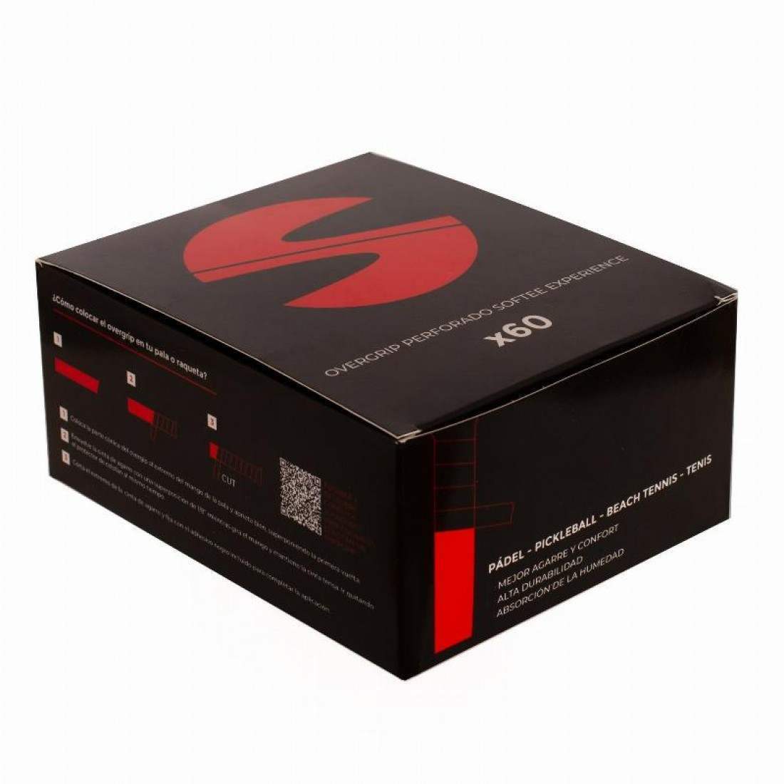 Softee Experience Perforated Overgrips Box, White, 60 Units