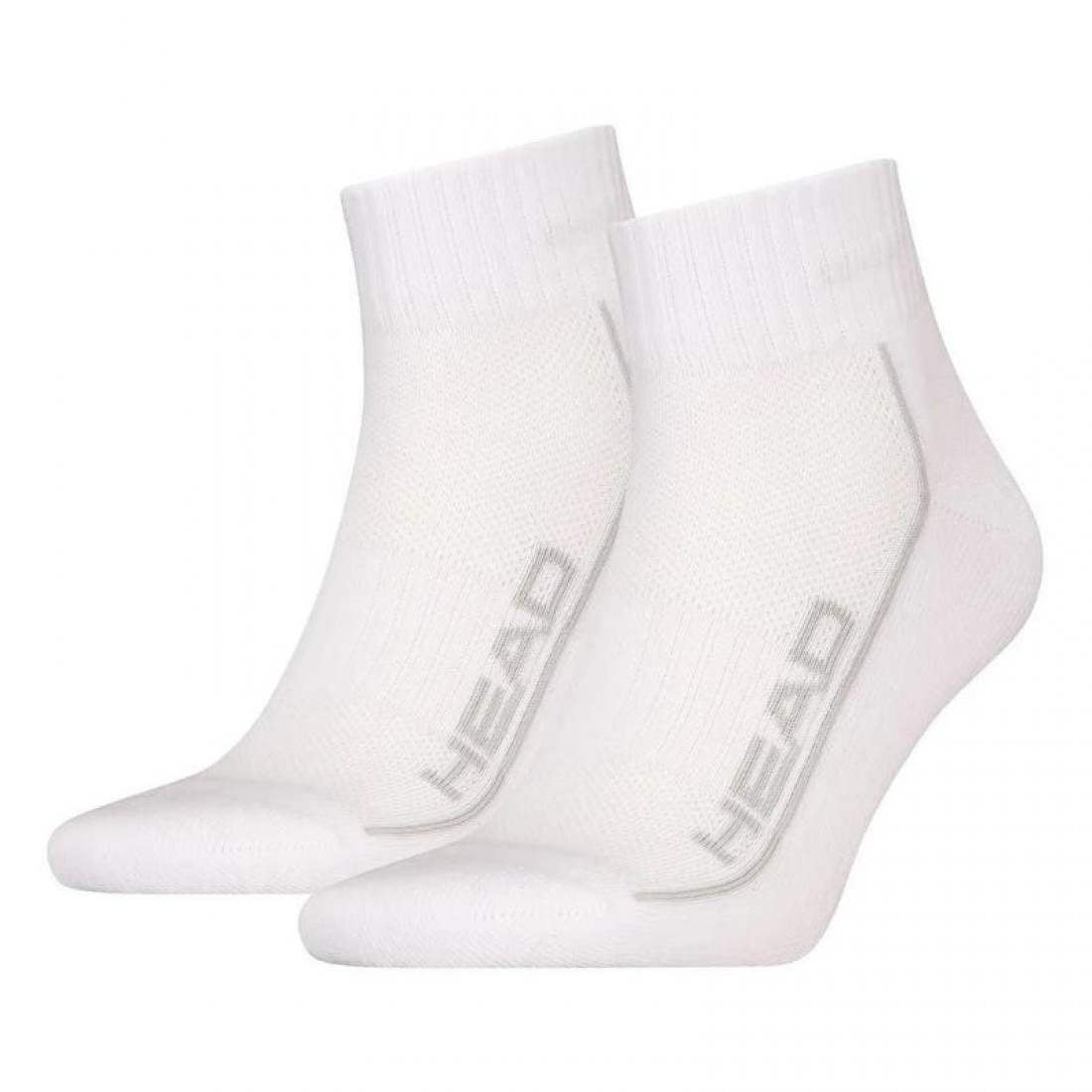 Head Performance Quarter Socks White Grey 2 Pairs