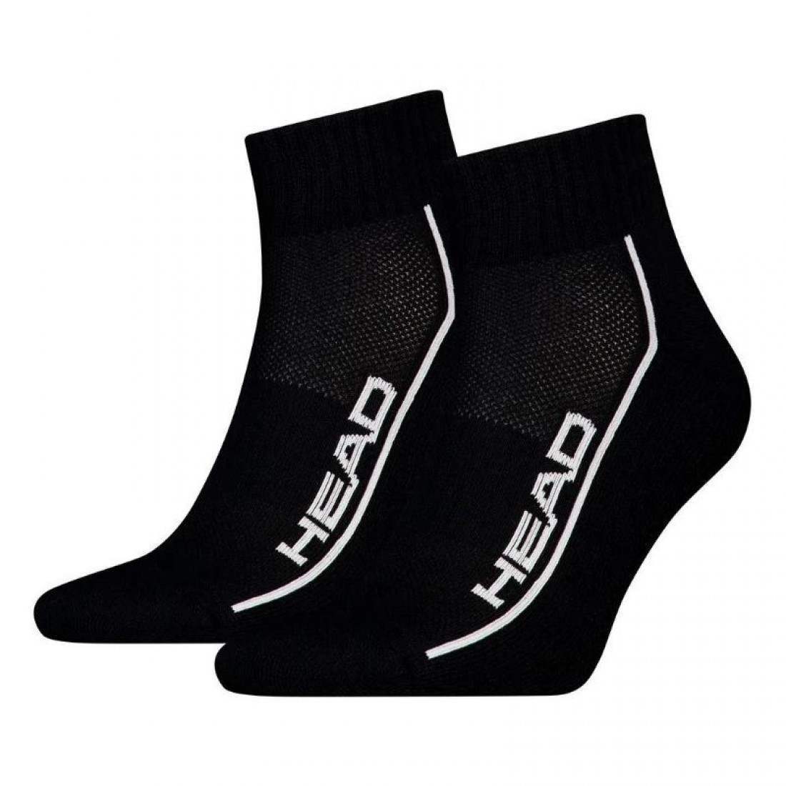 Head Performance Quarter Socks Black White 2 Pairs