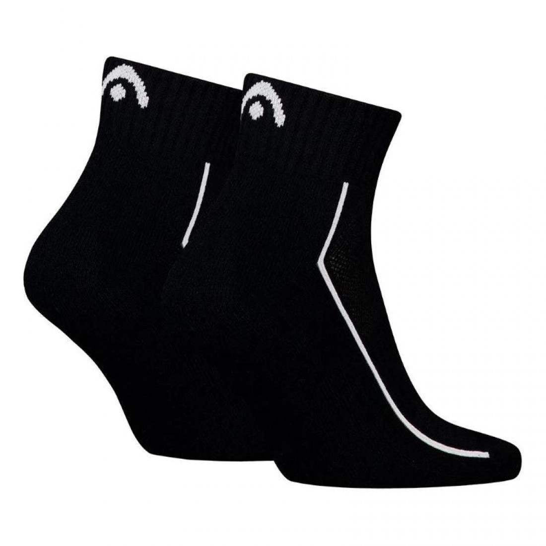 Head Performance Quarter Socks Black White 2 Pairs