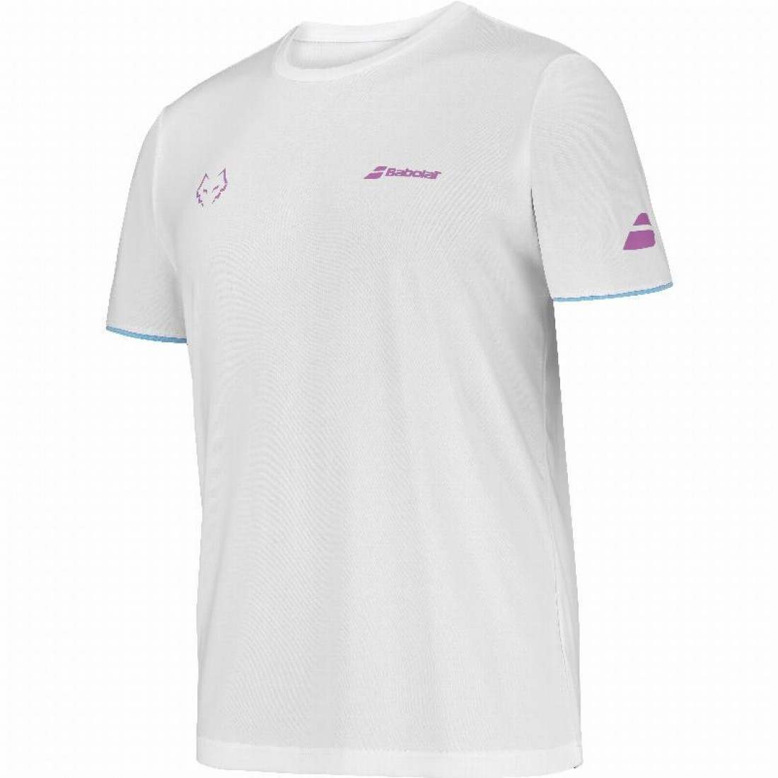 Babolat Juan Lebron White Pink T-Shirt