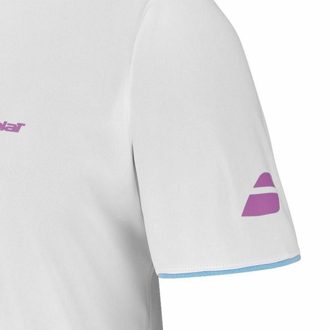 Babolat Juan Lebron White Pink T-Shirt