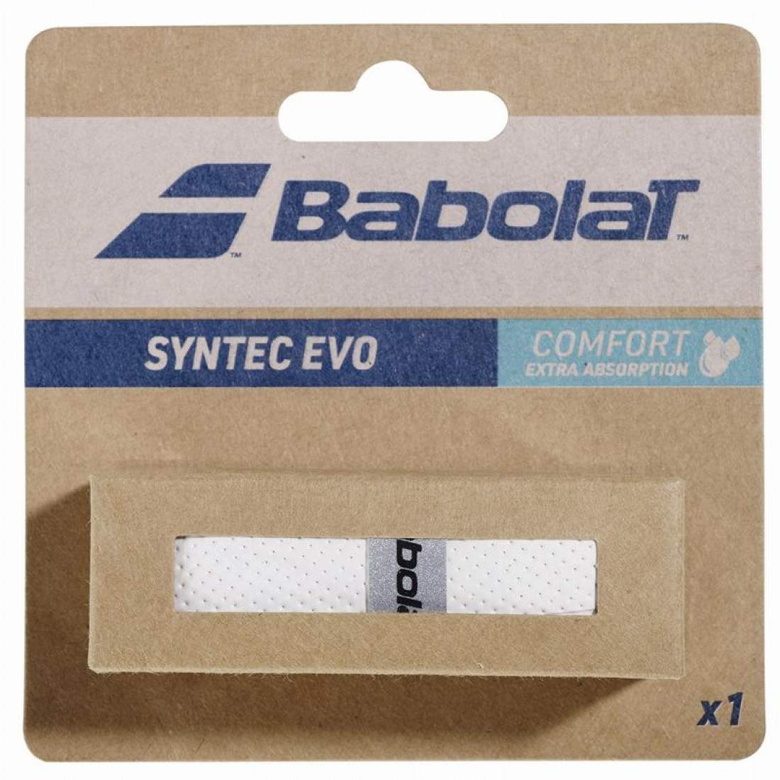 Babolat Syntec Evo White Replacement Grip, 1 Unit