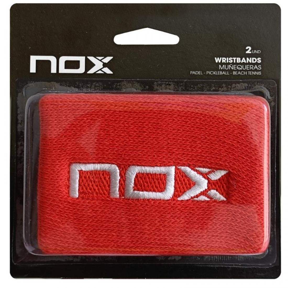 Nox Red Logo White Wristband 2 Units