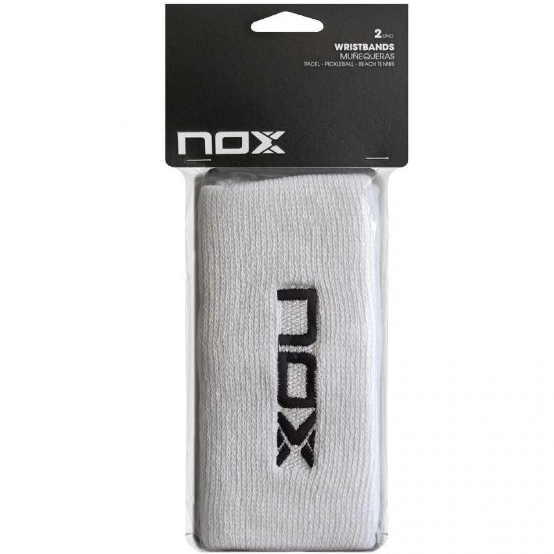 Nox Long Wristband White Logo Black 2 Units