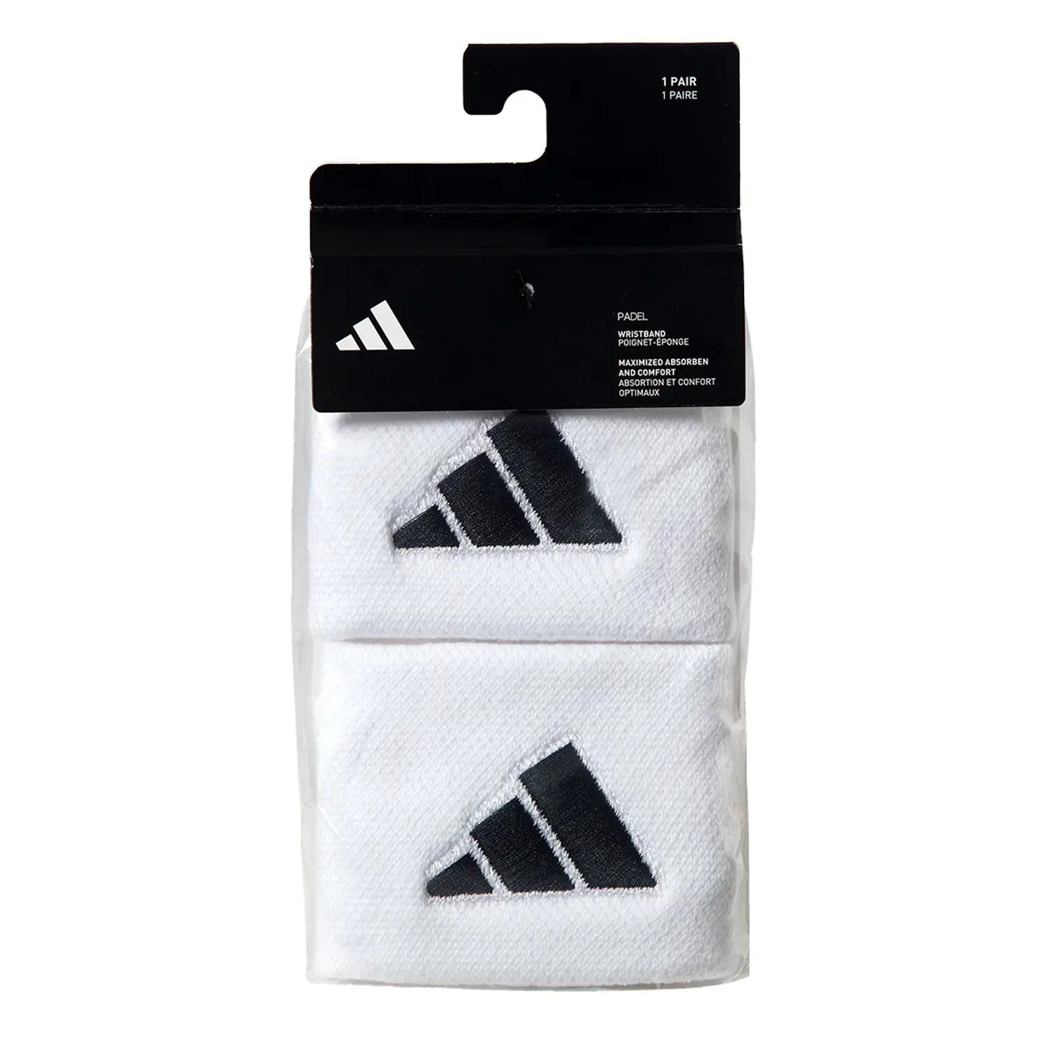 Adidas Short White Black Wristbands 2 Units