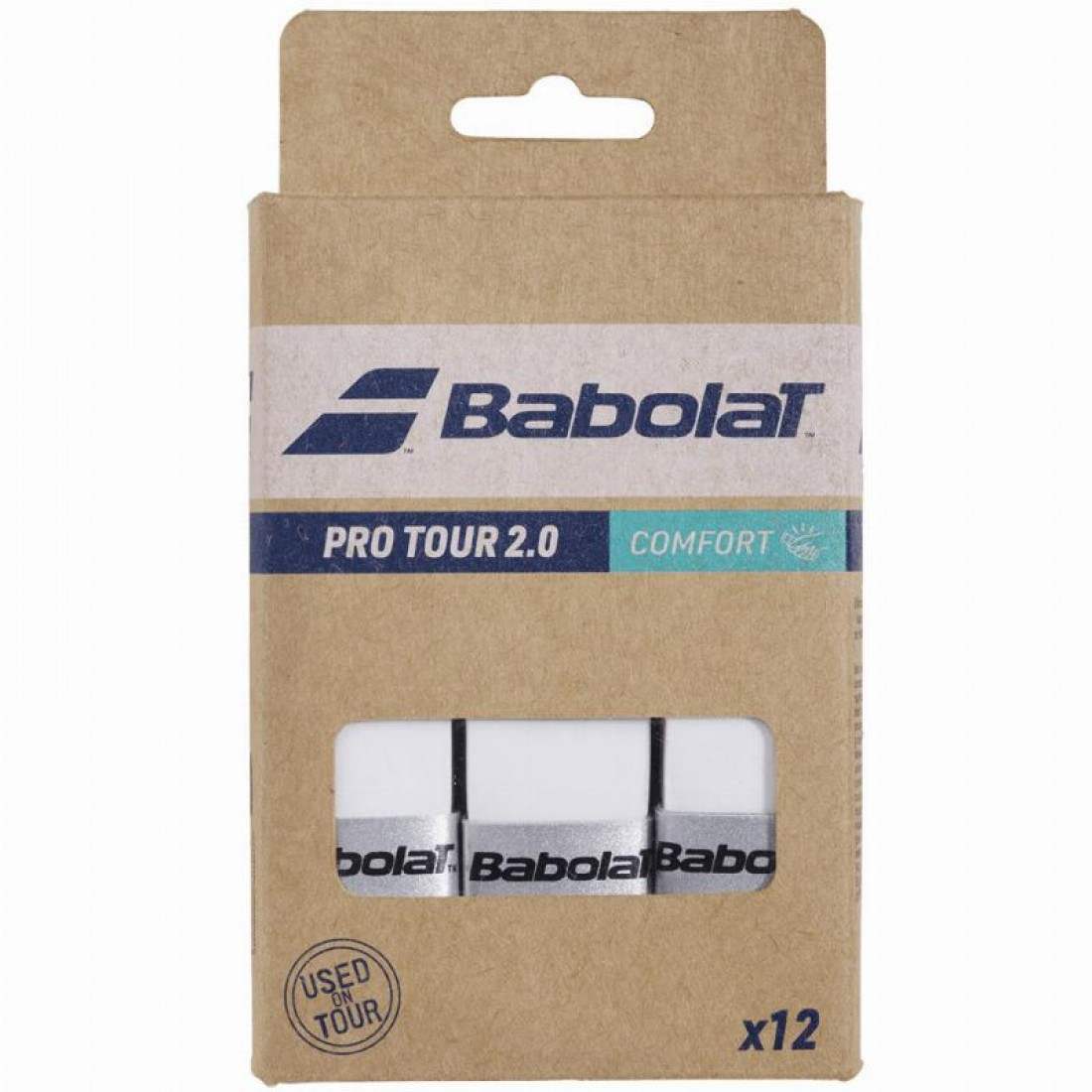 Babolat Pro Tour 2.0 Overgrips White 12 Units