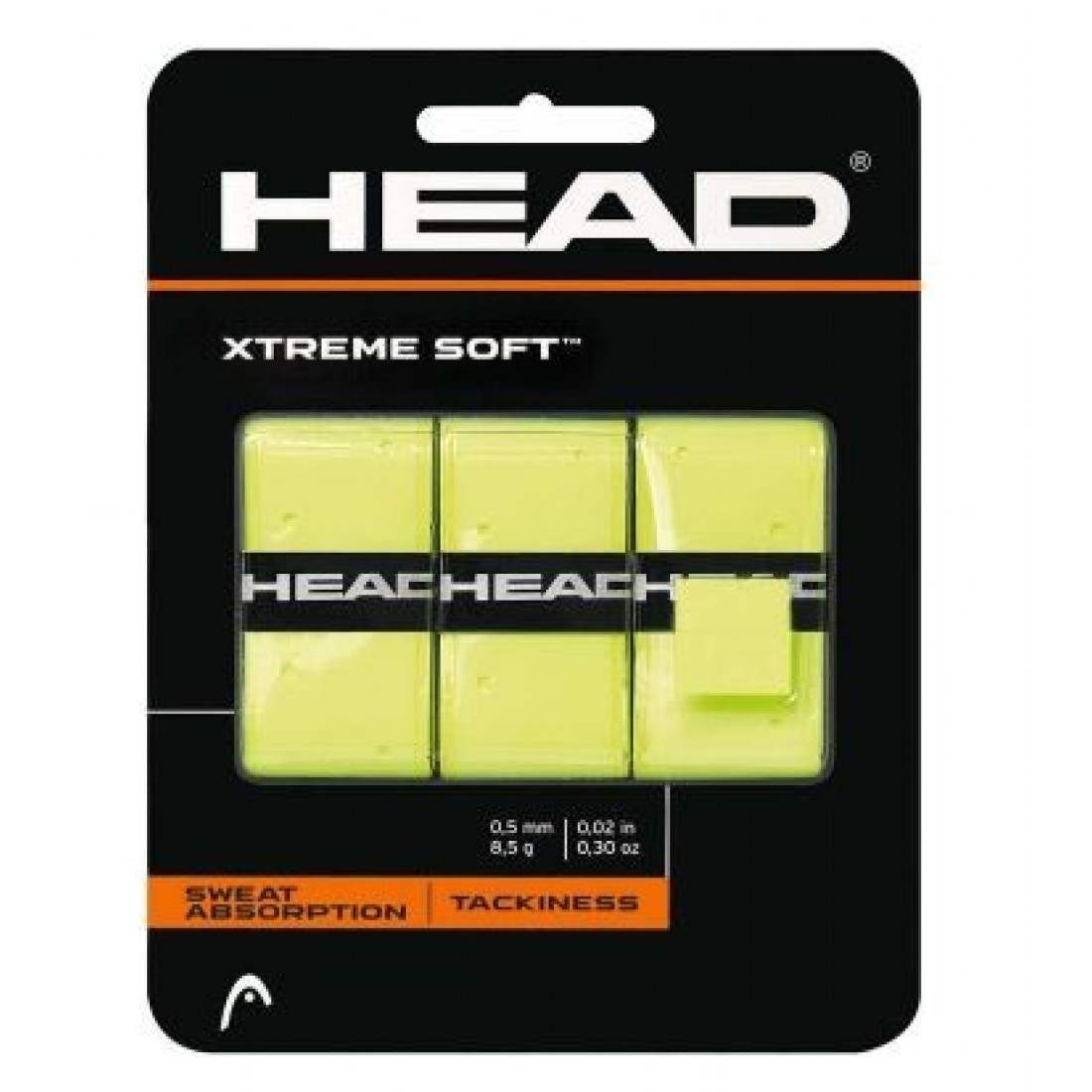 Head Xtreme Soft Overgrips, Yellow, 3 Units