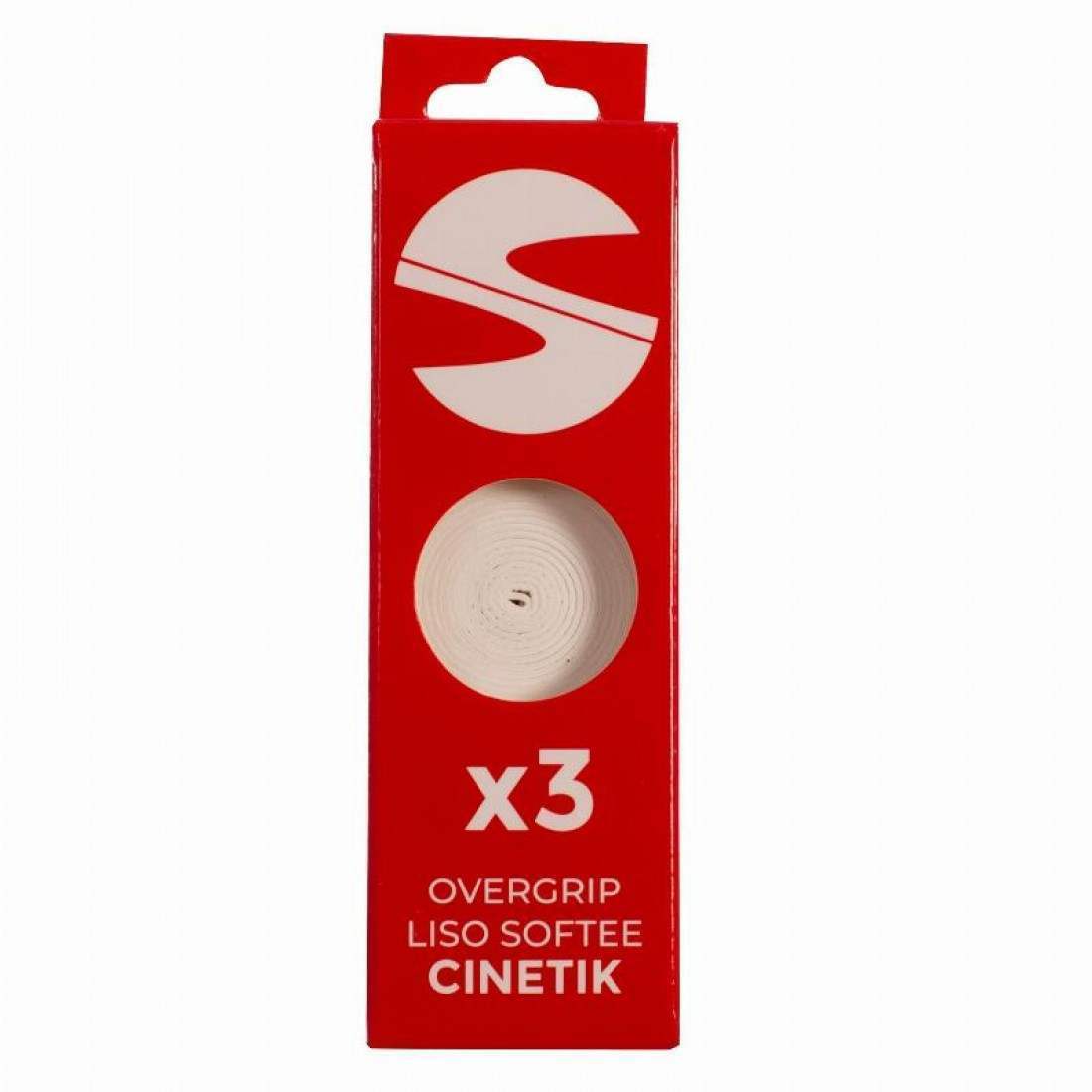 Softee Cinetik Smooth White Overgrips, 3 Units