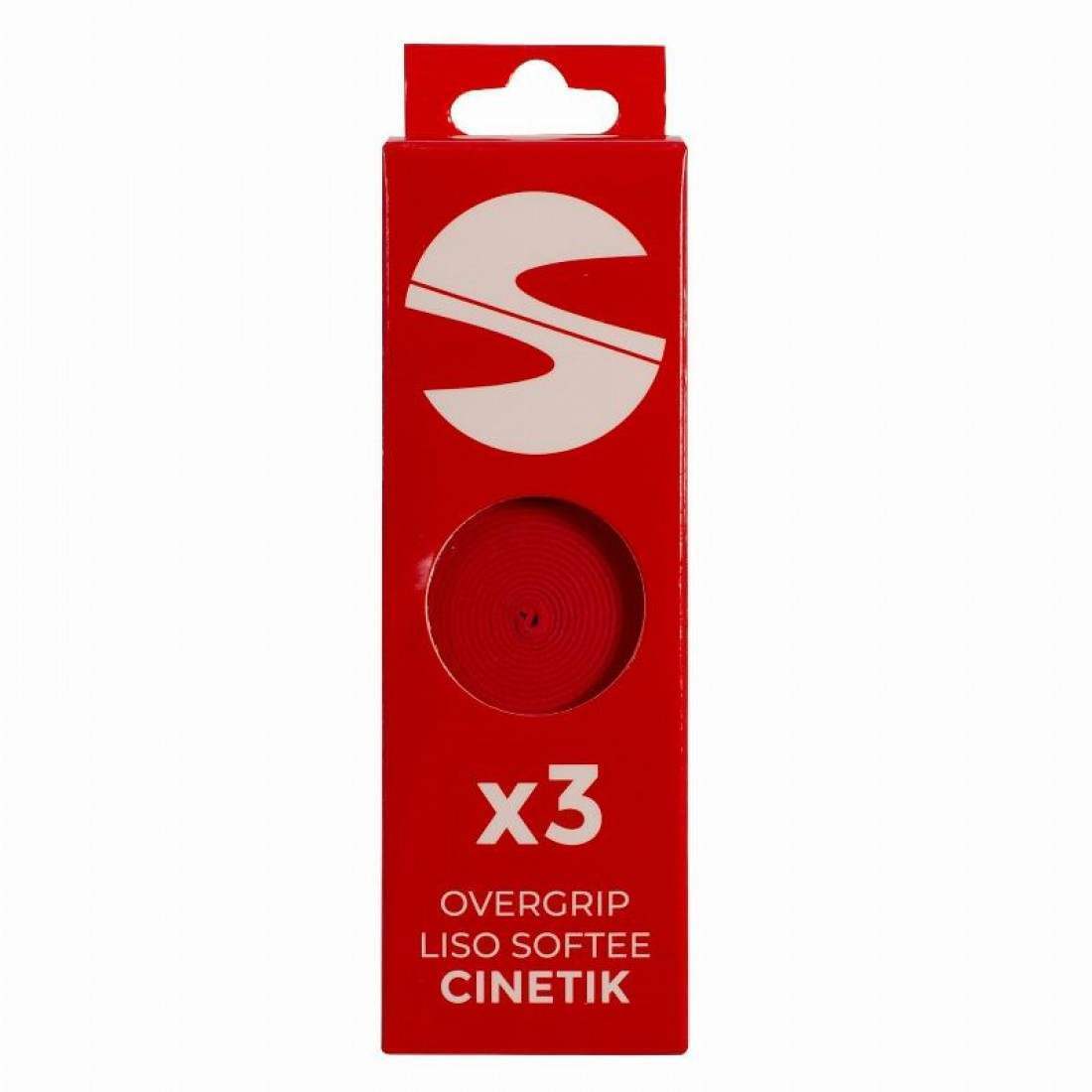 Softee Cinetik Smooth Red Overgrips, 3 Units