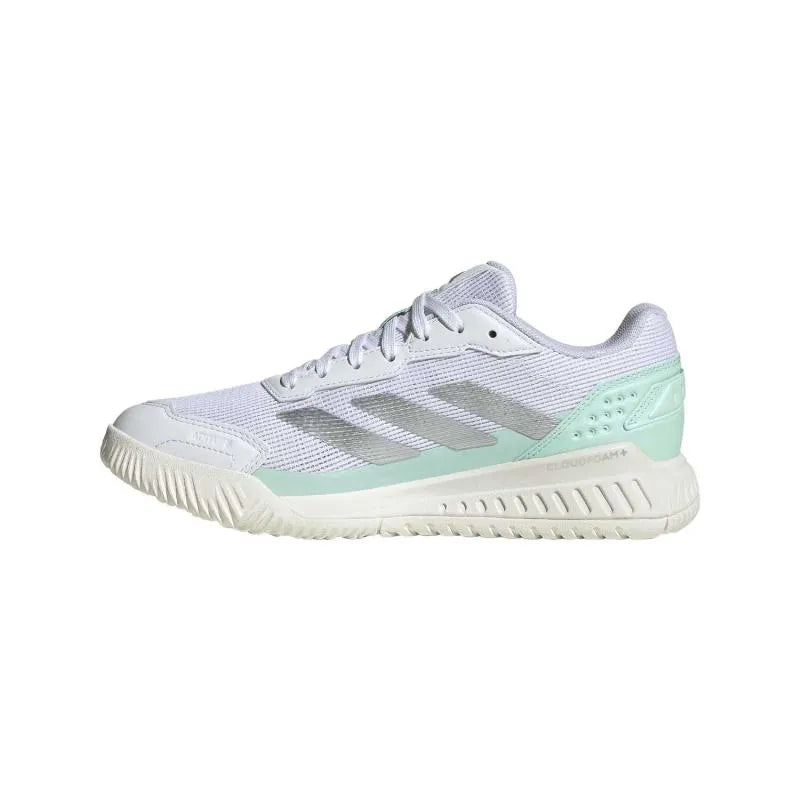 Adidas Courtquick Padel Shoes White Mint Green Women's
