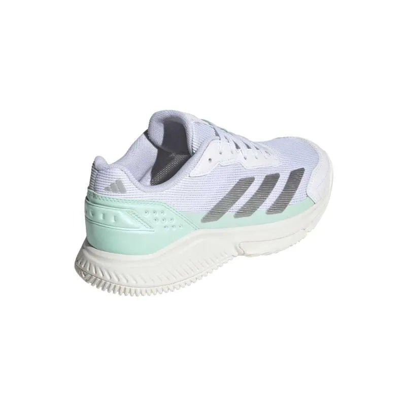 Adidas Courtquick Padel Shoes White Mint Green Women's
