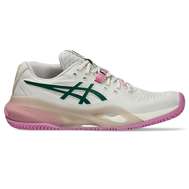 Asics Gel Resolution X Padel Beige Green Women''s Sneakers