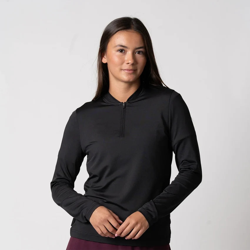 Joola Women's Quarter Zip Pullover Black