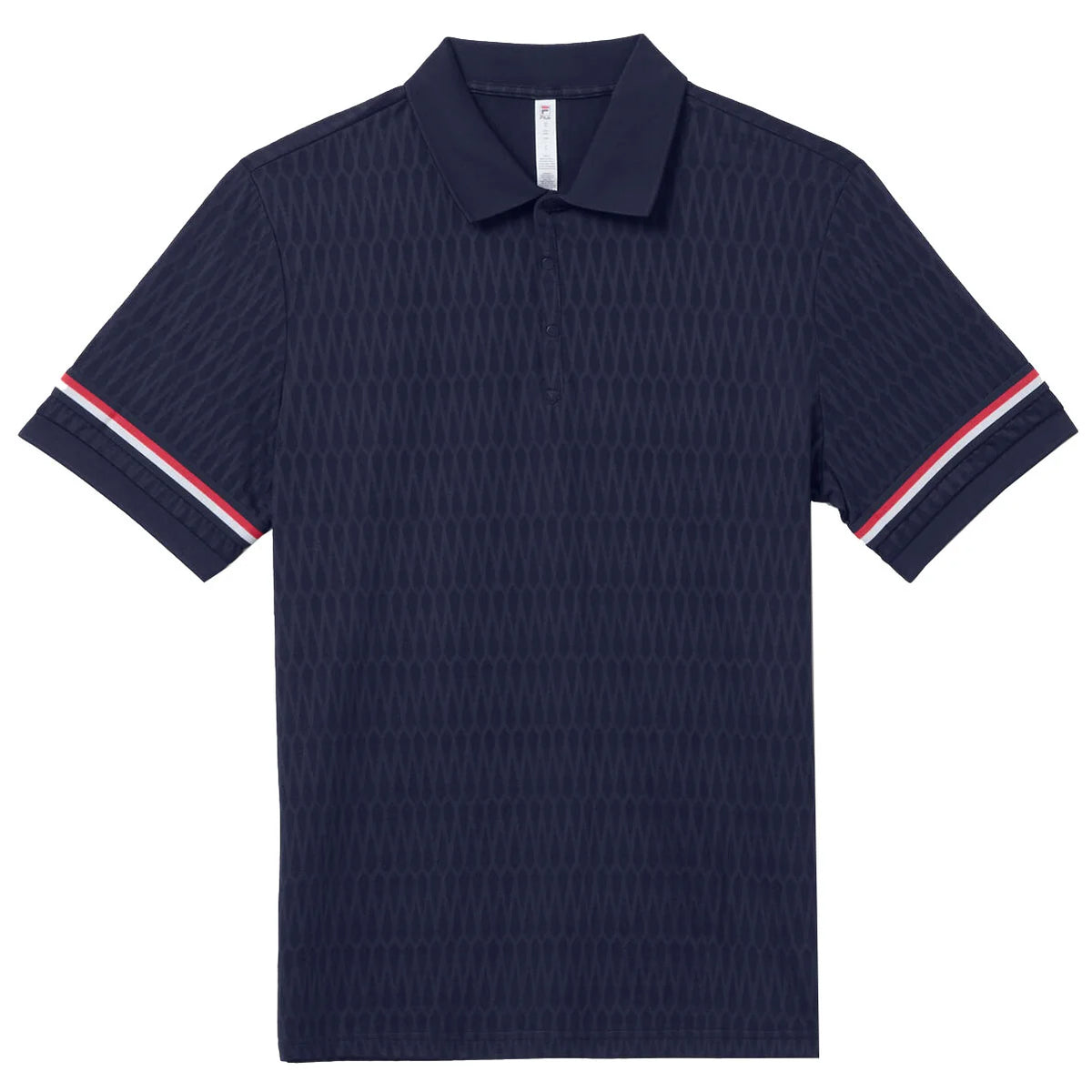 Fila Essentials Heritage Jacquard Mens Tennis Polo Blue