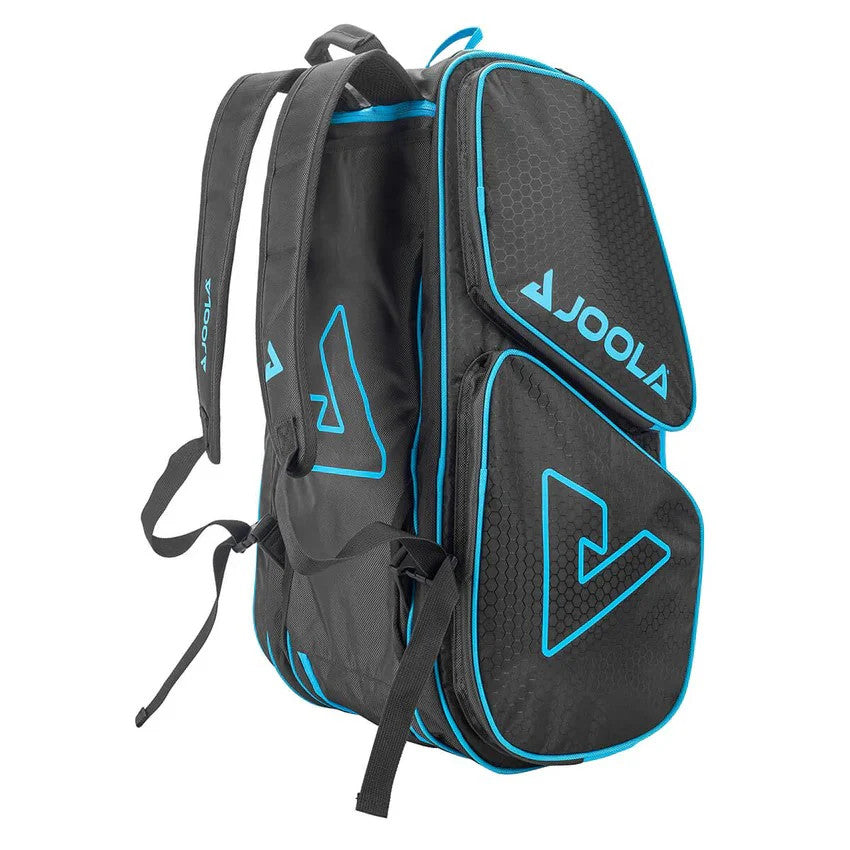 JOOLA TOUR ELITE PRO PICKLEBALL BAG BLACK LIGHT BLUE