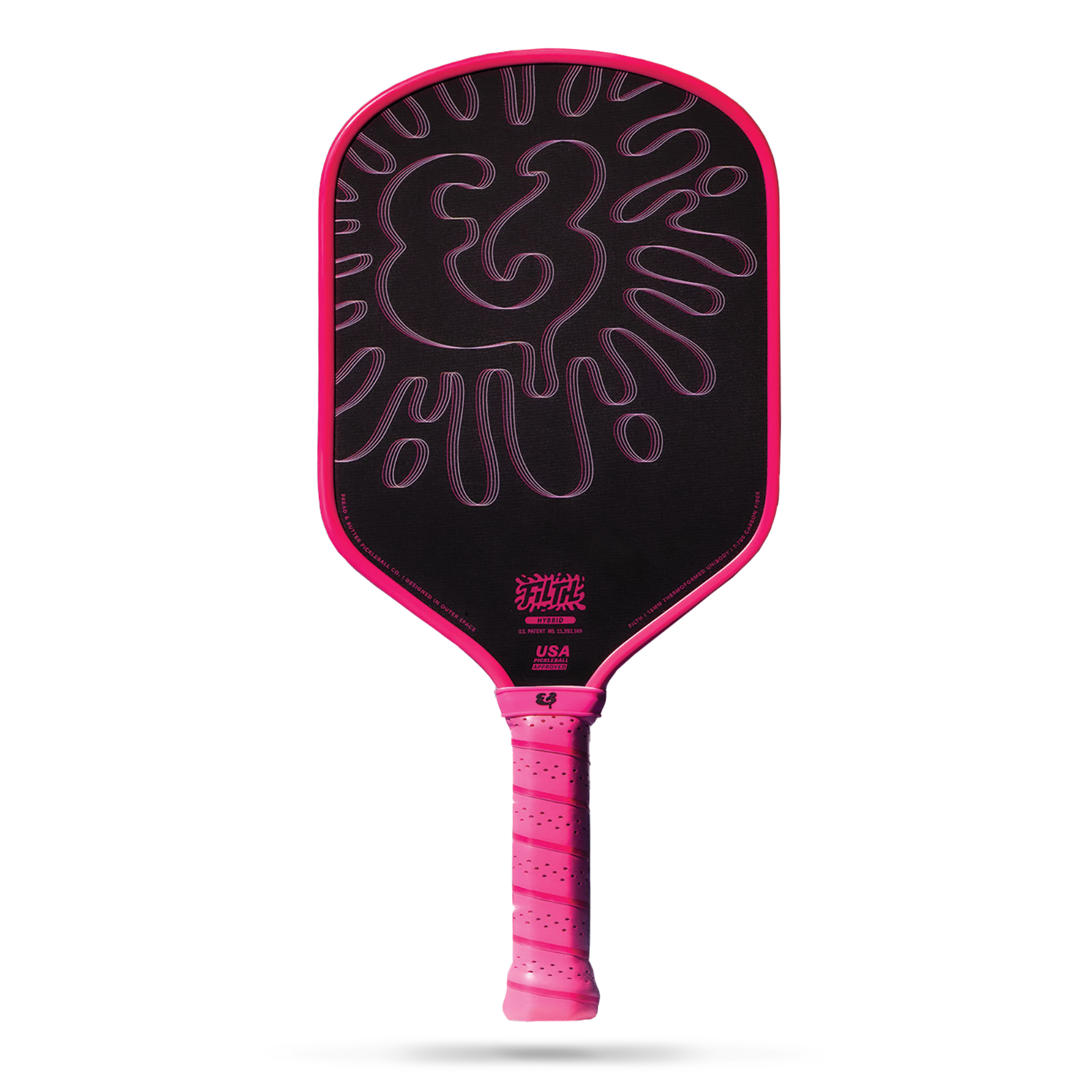 Bread&Butter The Filth 16mm Pickleball Paddle- Hybrid (Pink)