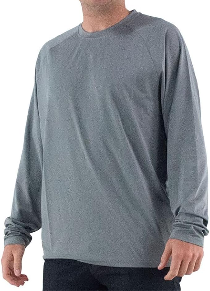 Fila Tennis Essentials Long Sleeve UV Blocker Mens Crew Gray