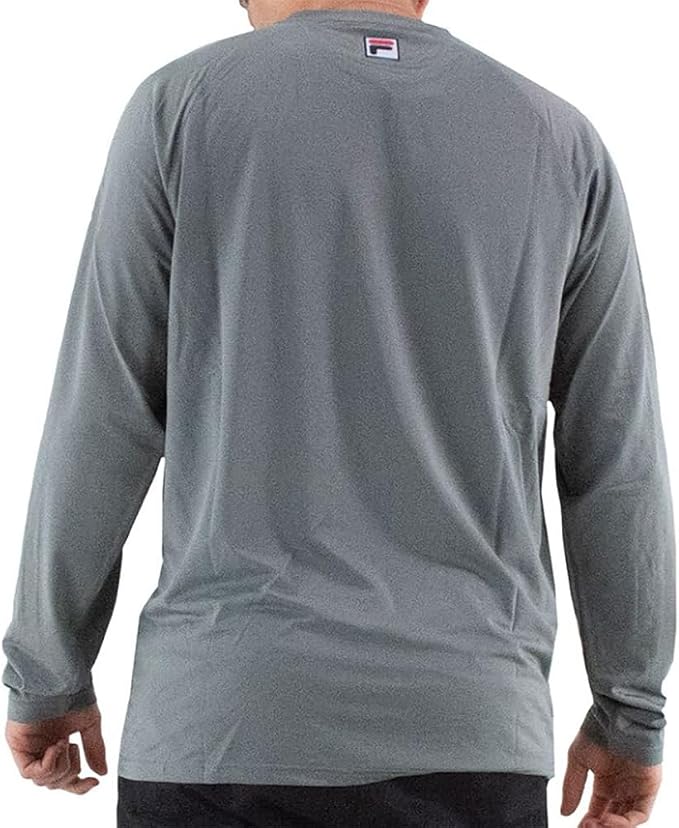 Fila Tennis Essentials Long Sleeve UV Blocker Mens Crew Gray