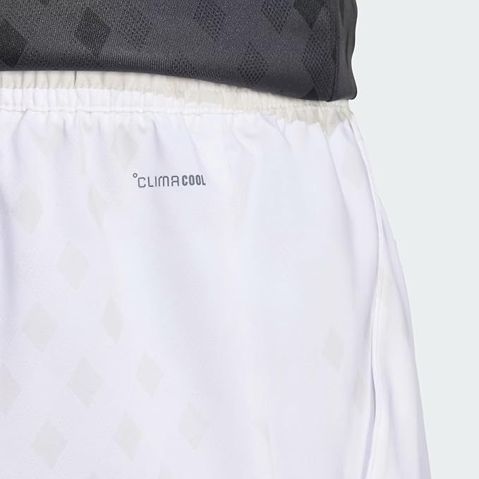 Men's Club Graphic 7 Inch Tennis Short White and Dash Grey