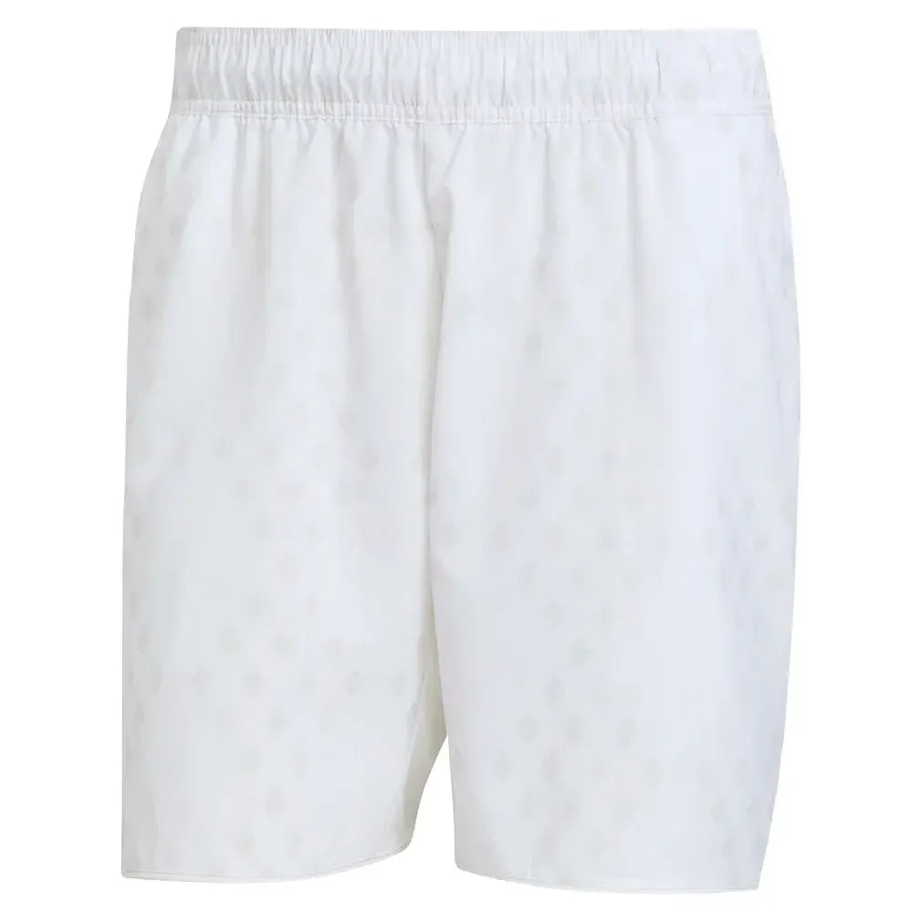 Men's Club Graphic 7 Inch Tennis Short White and Dash Grey