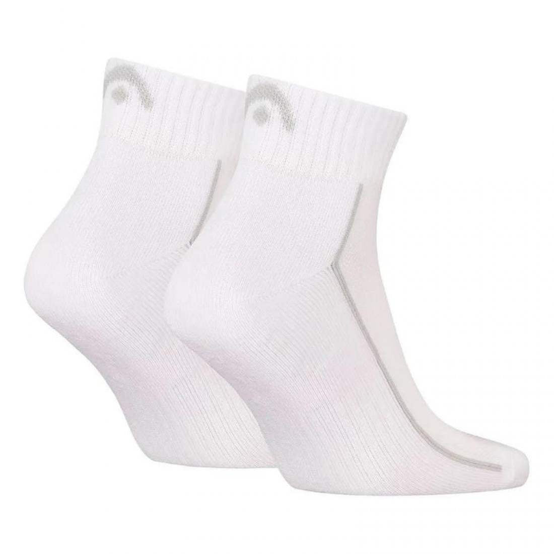 Head Performance Quarter Socks White Grey 2 Pairs
