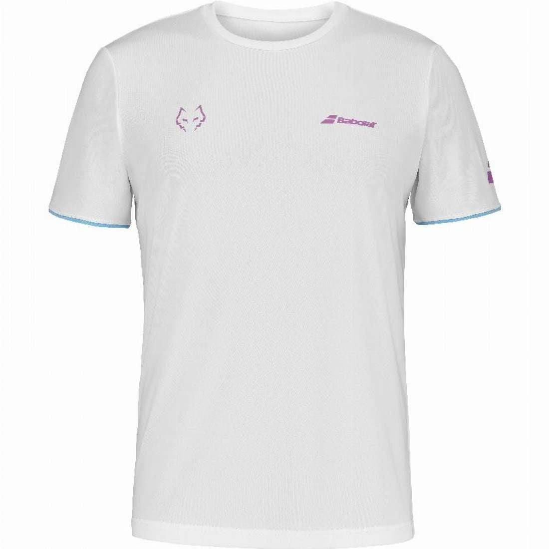 Babolat Juan Lebron White Pink T-Shirt