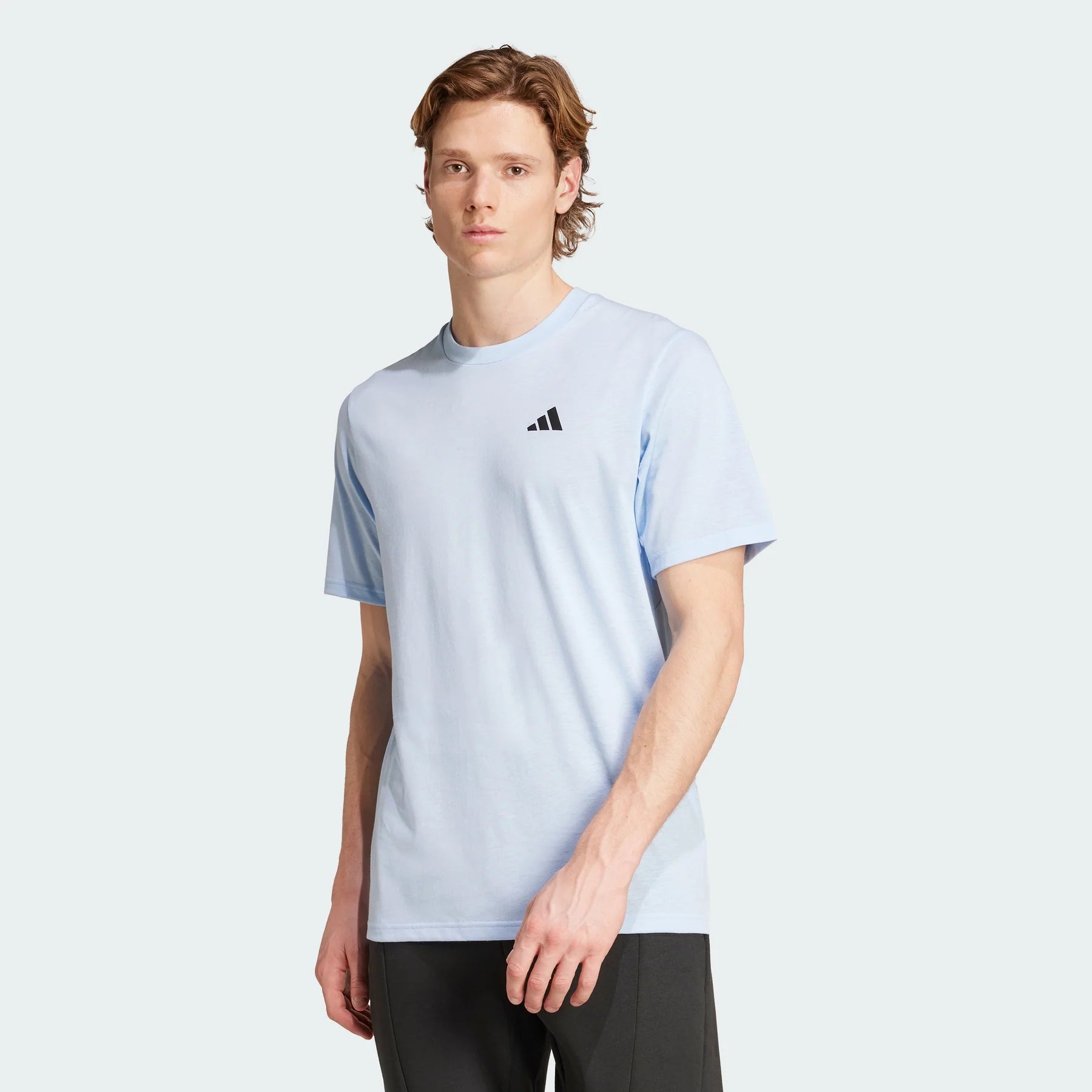 Adidas men's train essentials feelready training tee Light Blue