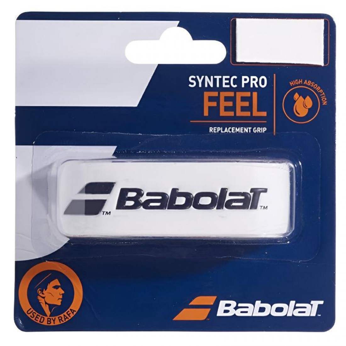 Babolat Syntec Pro Replacement Grip, White, 1 Unit