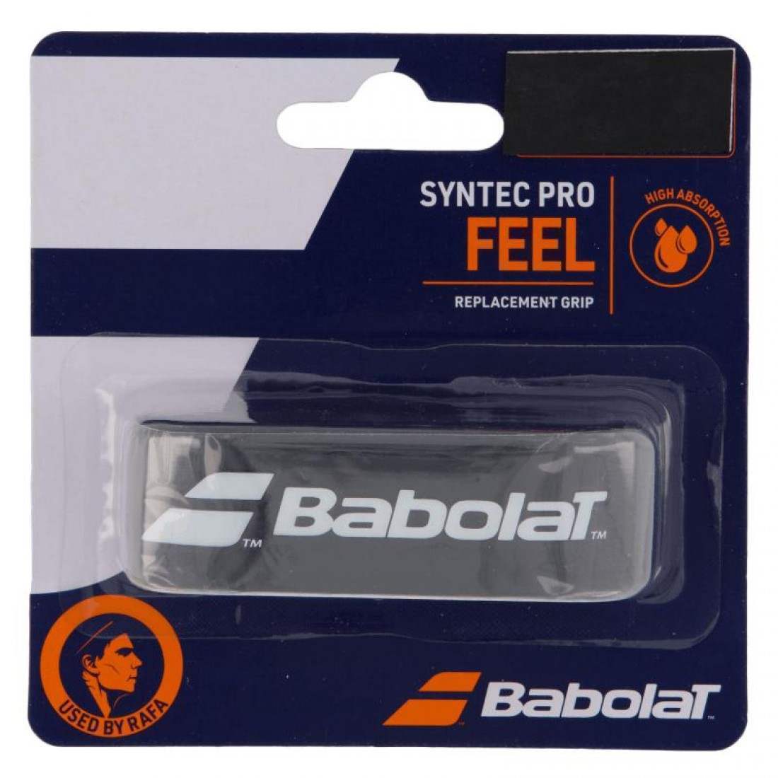 Babolat Syntec Pro Replacement Grip, Black, 1 Unit