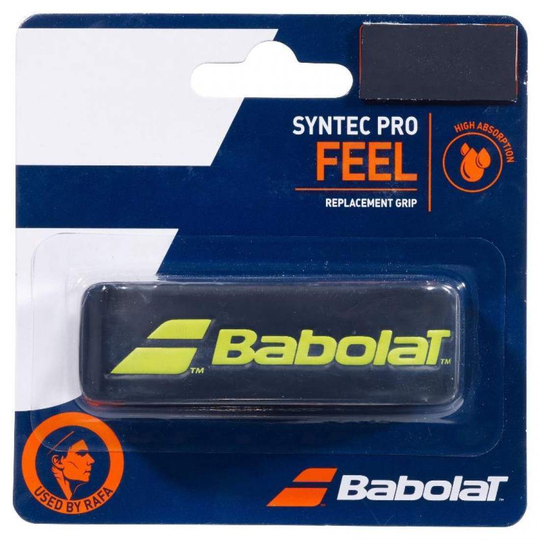 Babolat Syntec Pro Replacement Grip, Black/Yellow, 1 Unit