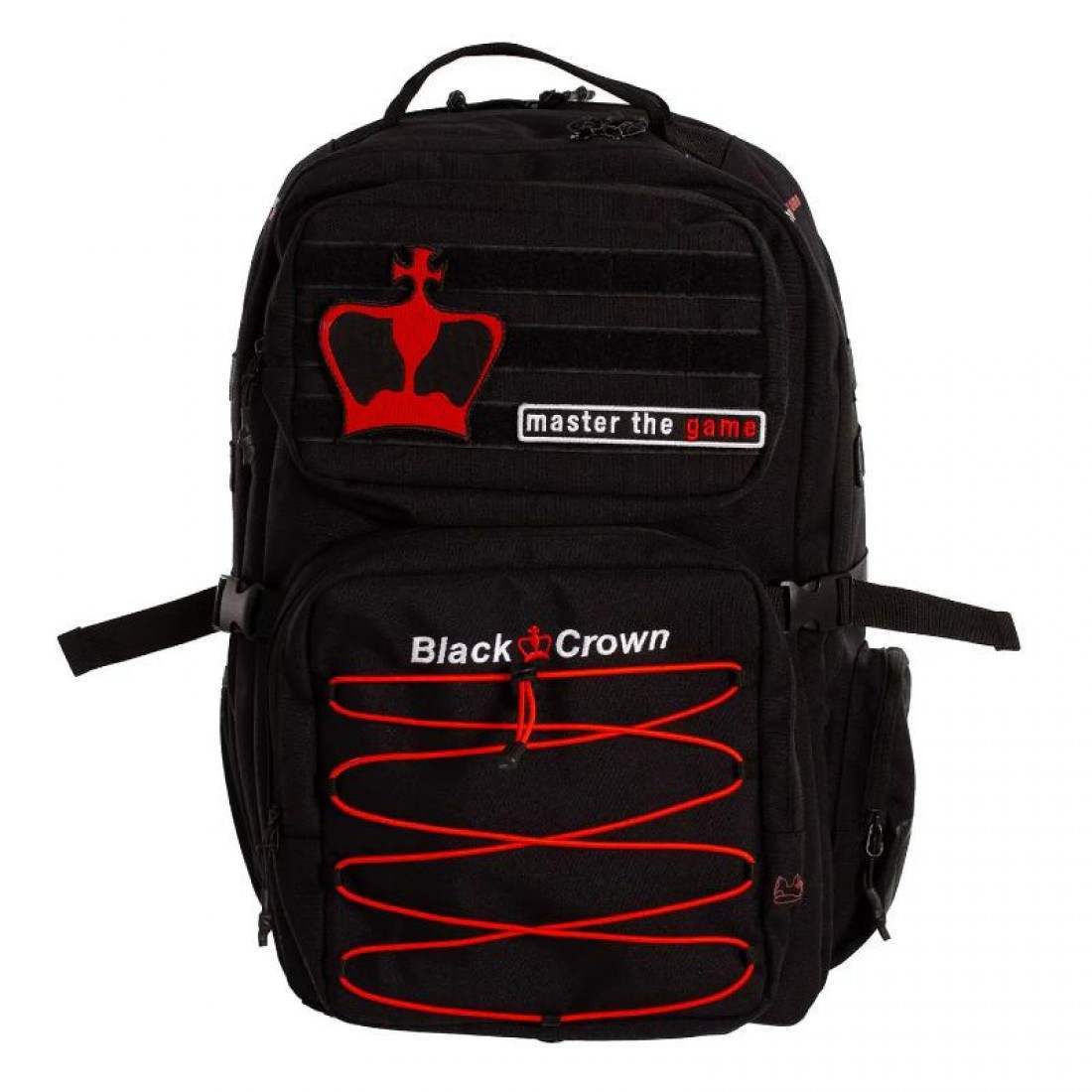 Black Crown Spartan Backpack Black Red