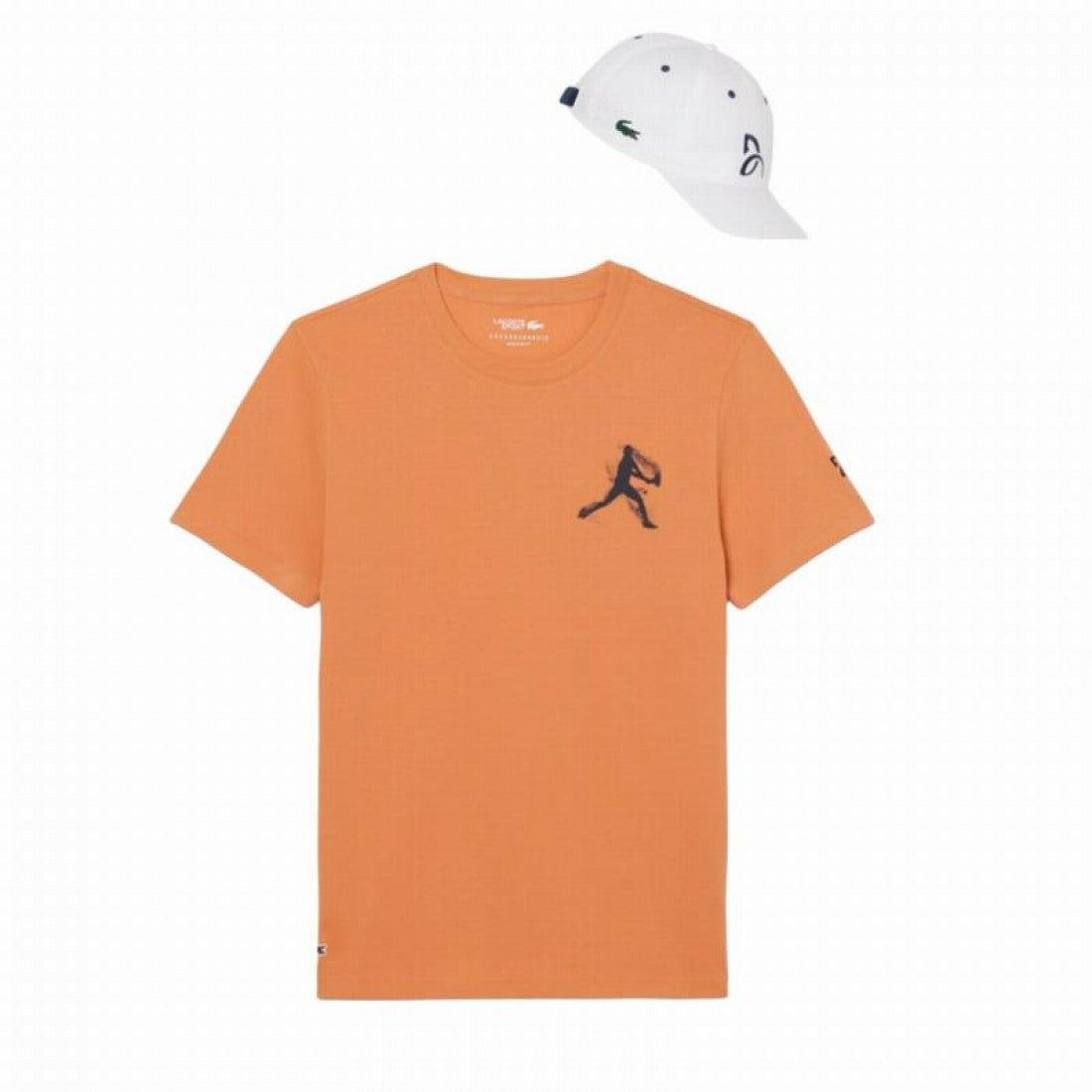Lacoste Novak Djokovic Orange T-shirt and White Cap Pack