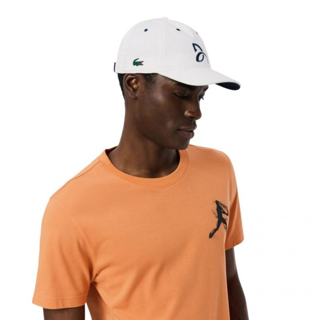 Lacoste Novak Djokovic Orange T-shirt and White Cap Pack