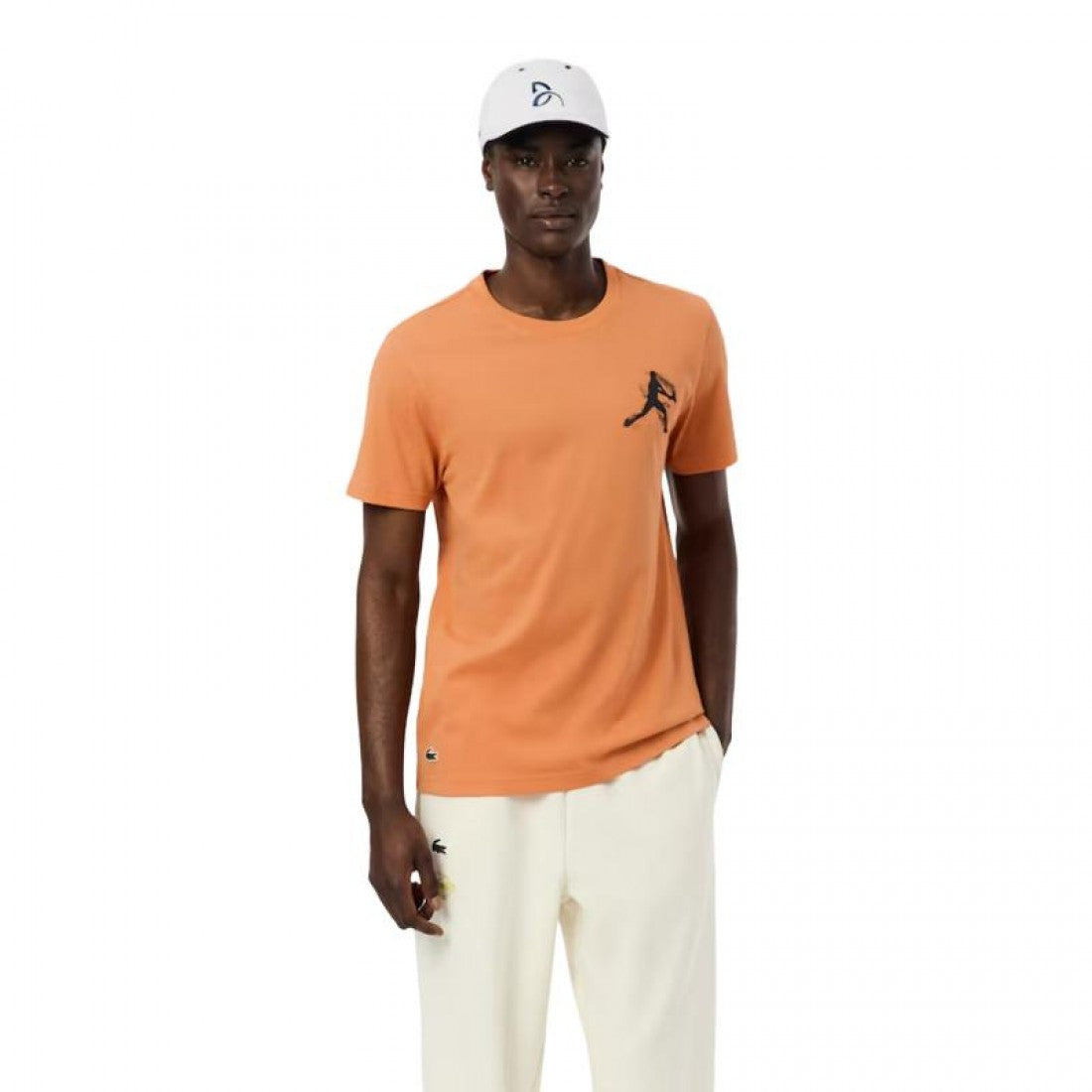 Lacoste Novak Djokovic Orange T-shirt and White Cap Pack