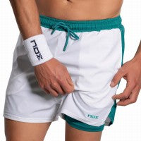 Nox Pro White Green Ivy Shorts