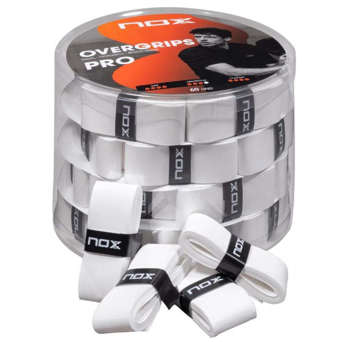 Nox Pro Smooth White Drum Overgrips 60 Units