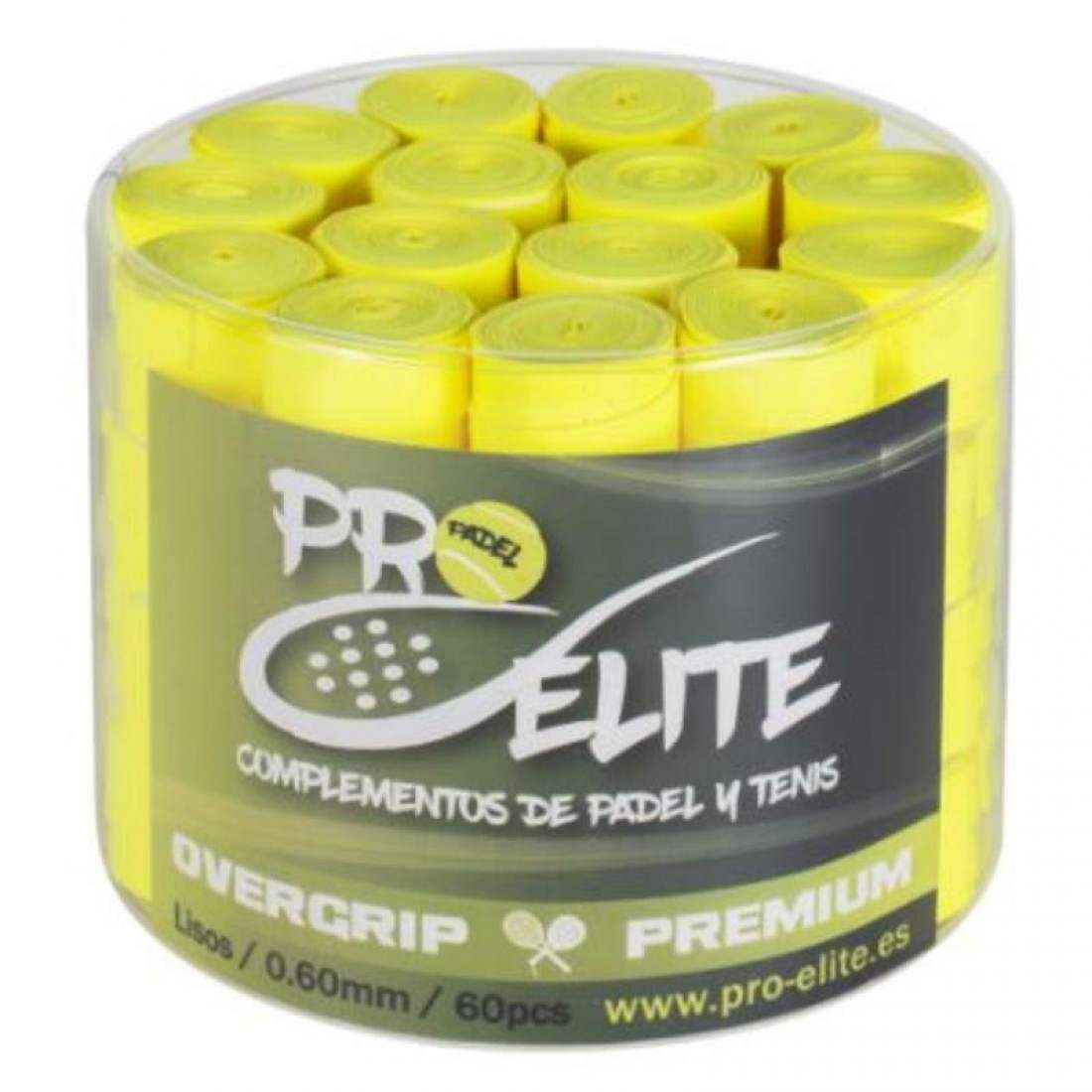 Pro Elite Premium Smooth Yellow Drum 60 Overgrips