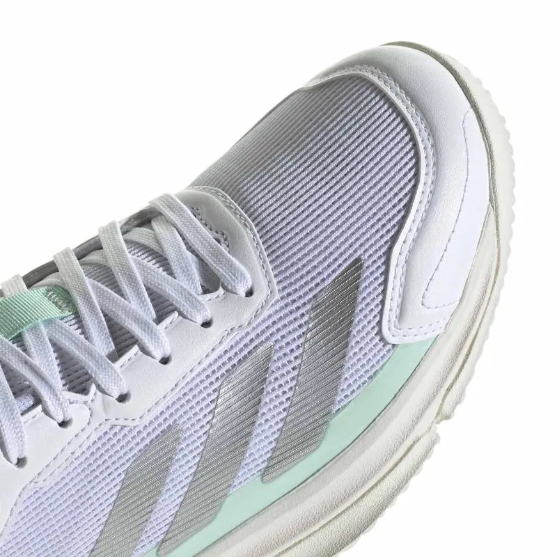 Adidas Courtquick Padel Shoes White Mint Green Women's