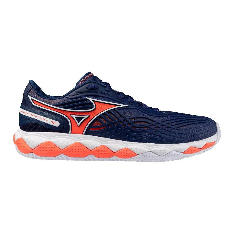 Mizuno Wave Enforce Tour 2 Clay Blue Orange Sneakers